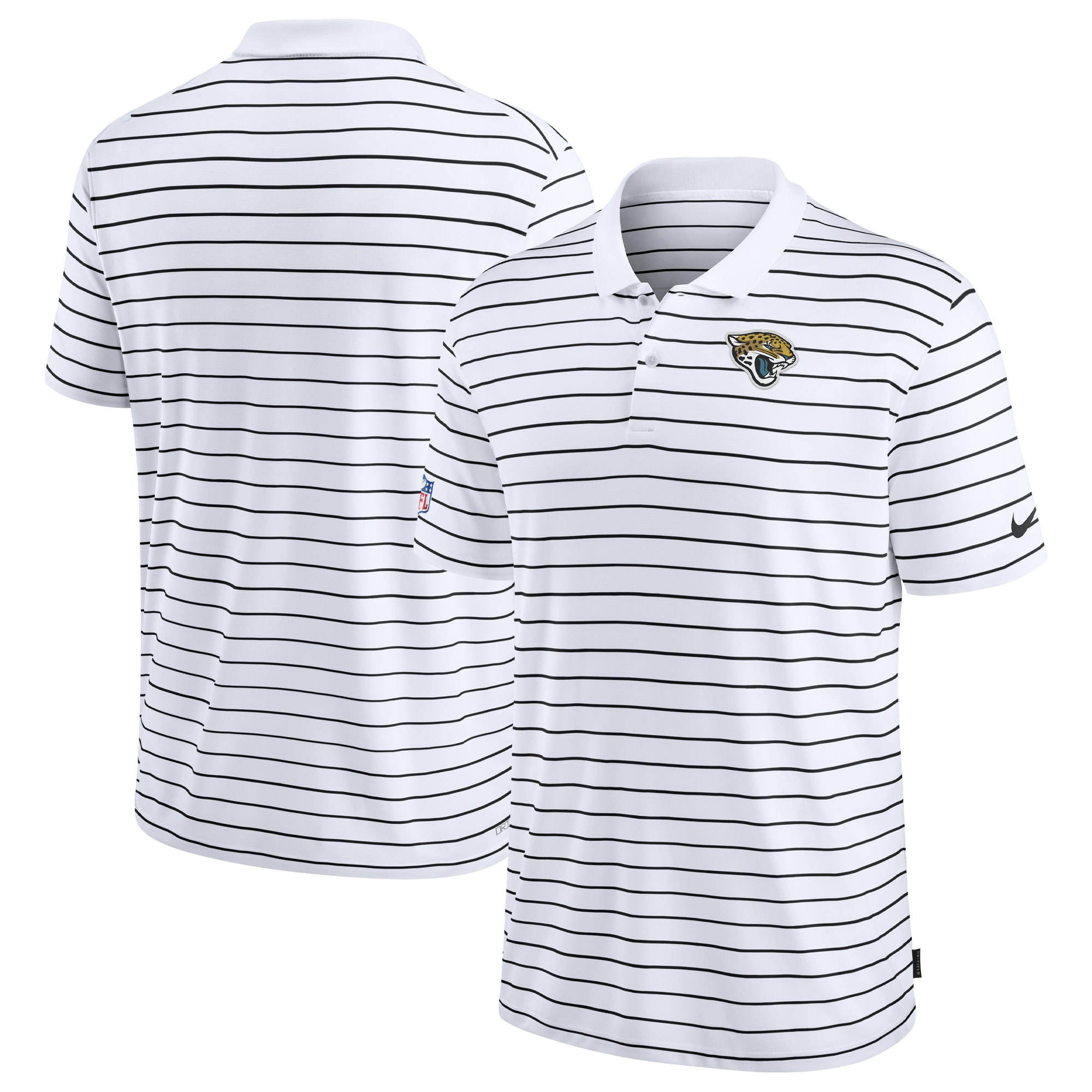 Men's Nike White Jacksonville Jaguars Sideline Lock Up Victory Performance Polo - Image 2