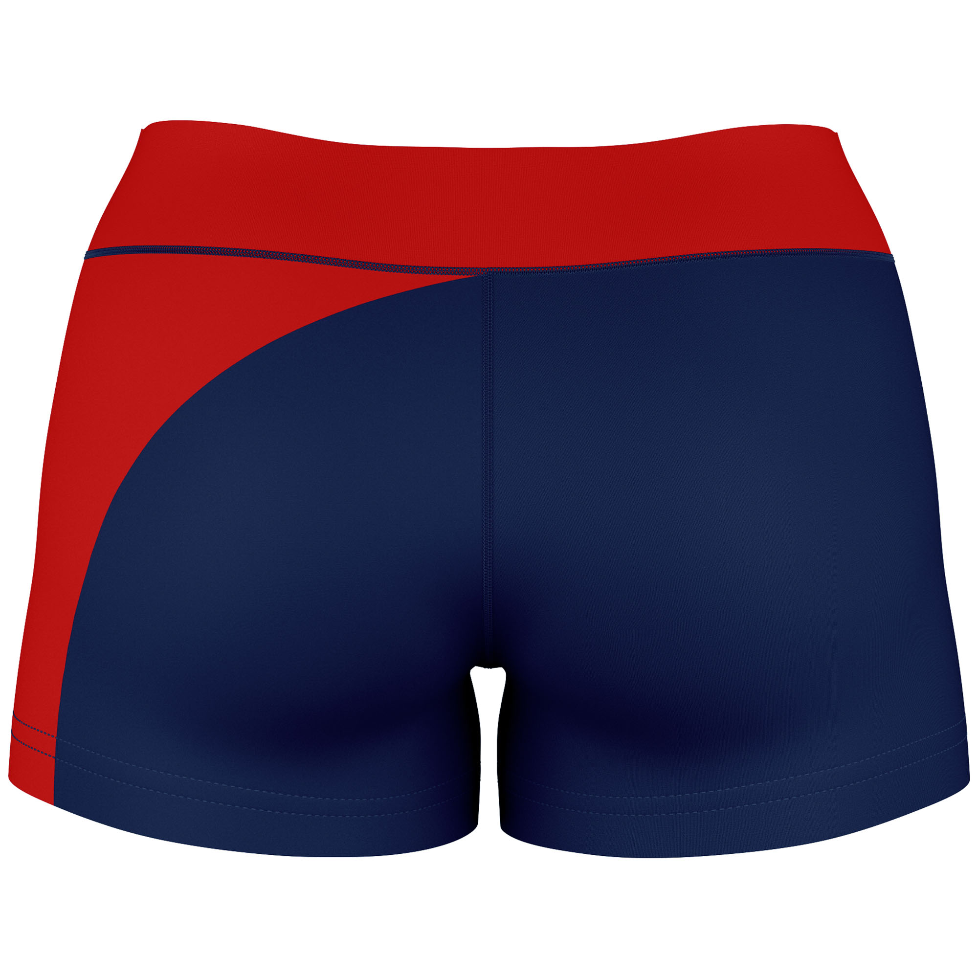 Women's Navy/Red Columbus State Cougars Plus Size Curve Side Shorts - Image 7