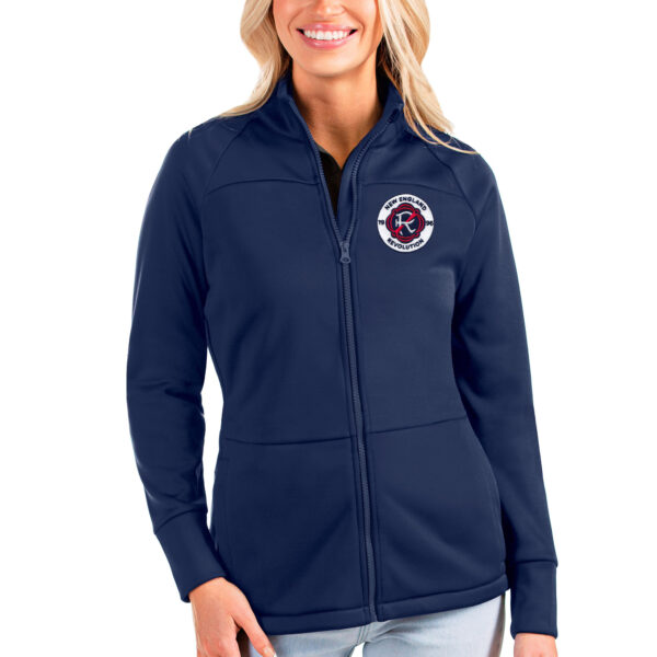Women's Antigua Navy New England Revolution Links Full-Zip Golf Jacket