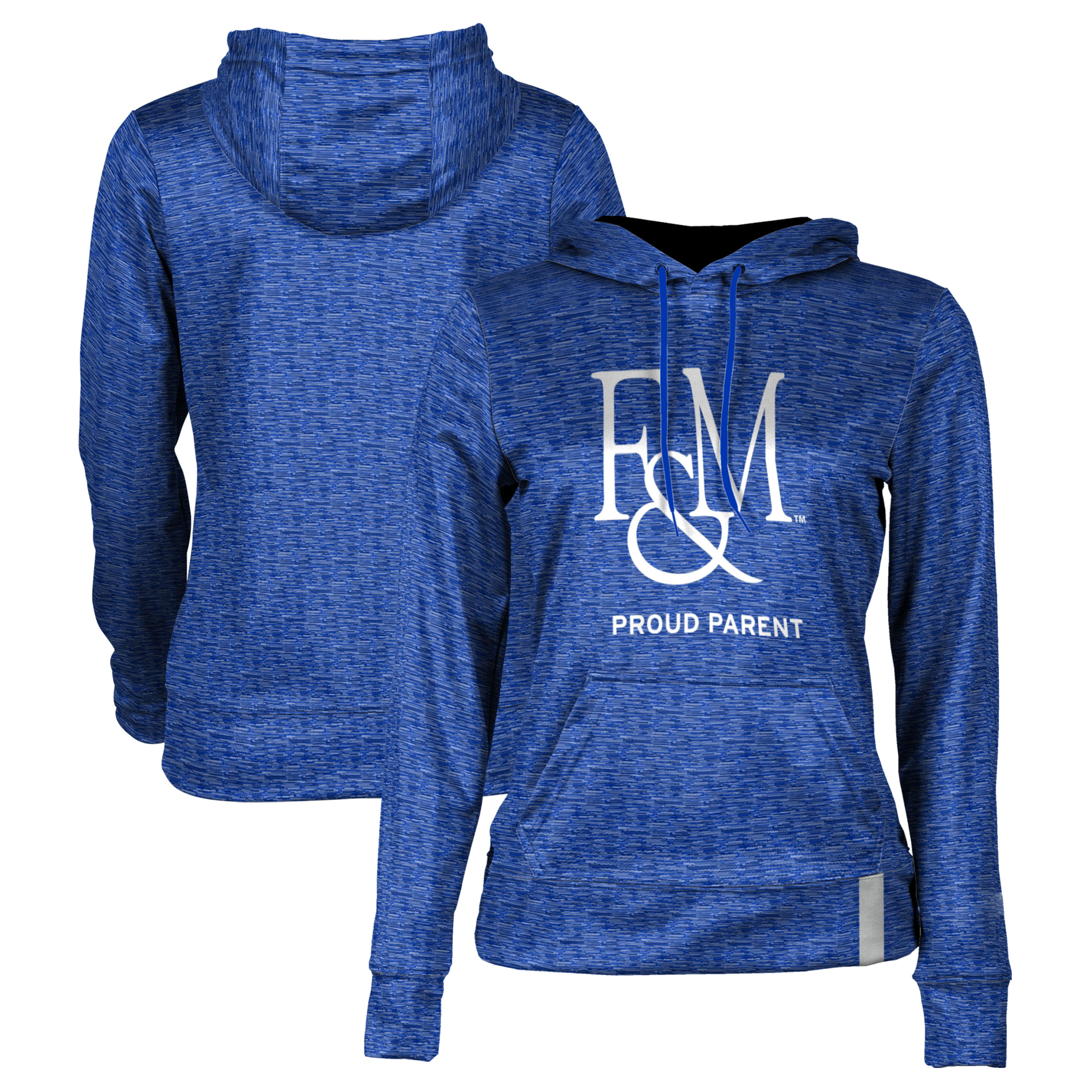 Women's Blue Franklin & Marshall Diplomats Proud Parent Pullover Hoodie - Image 2