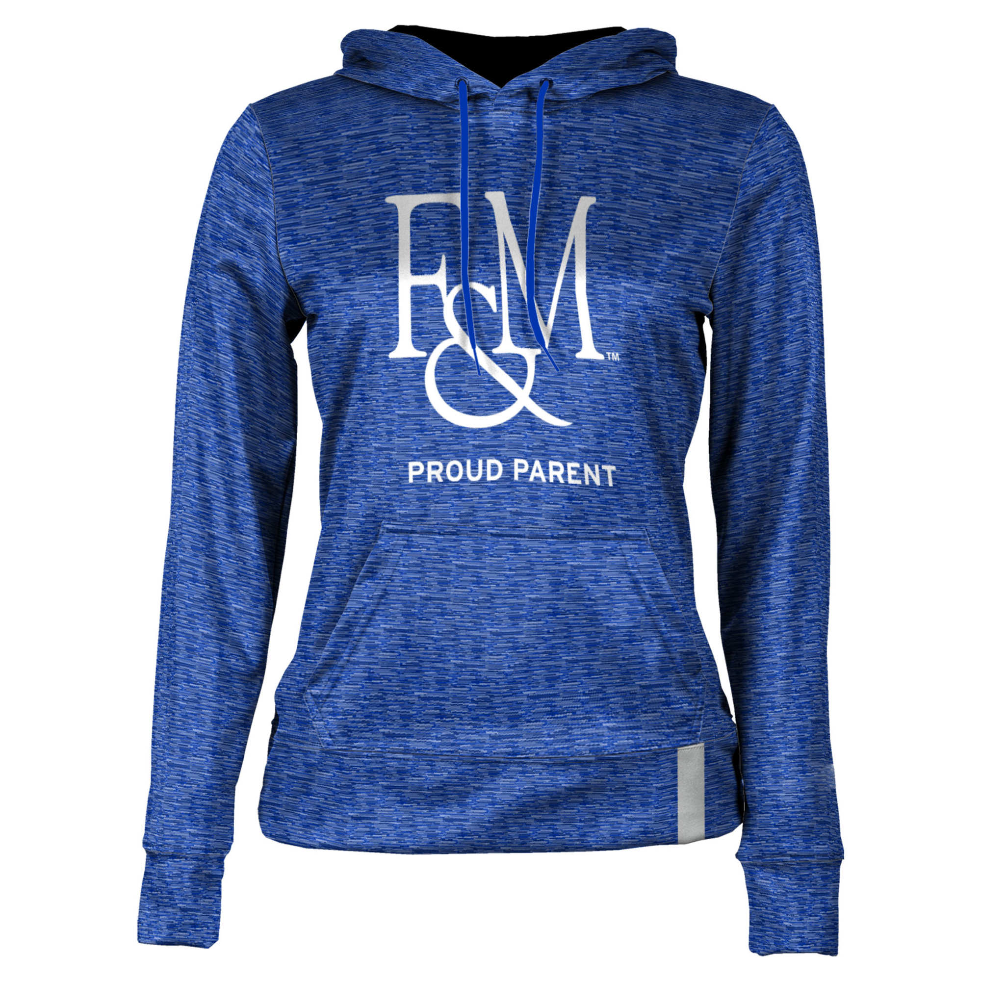 Women's Blue Franklin & Marshall Diplomats Proud Parent Pullover Hoodie - Image 3