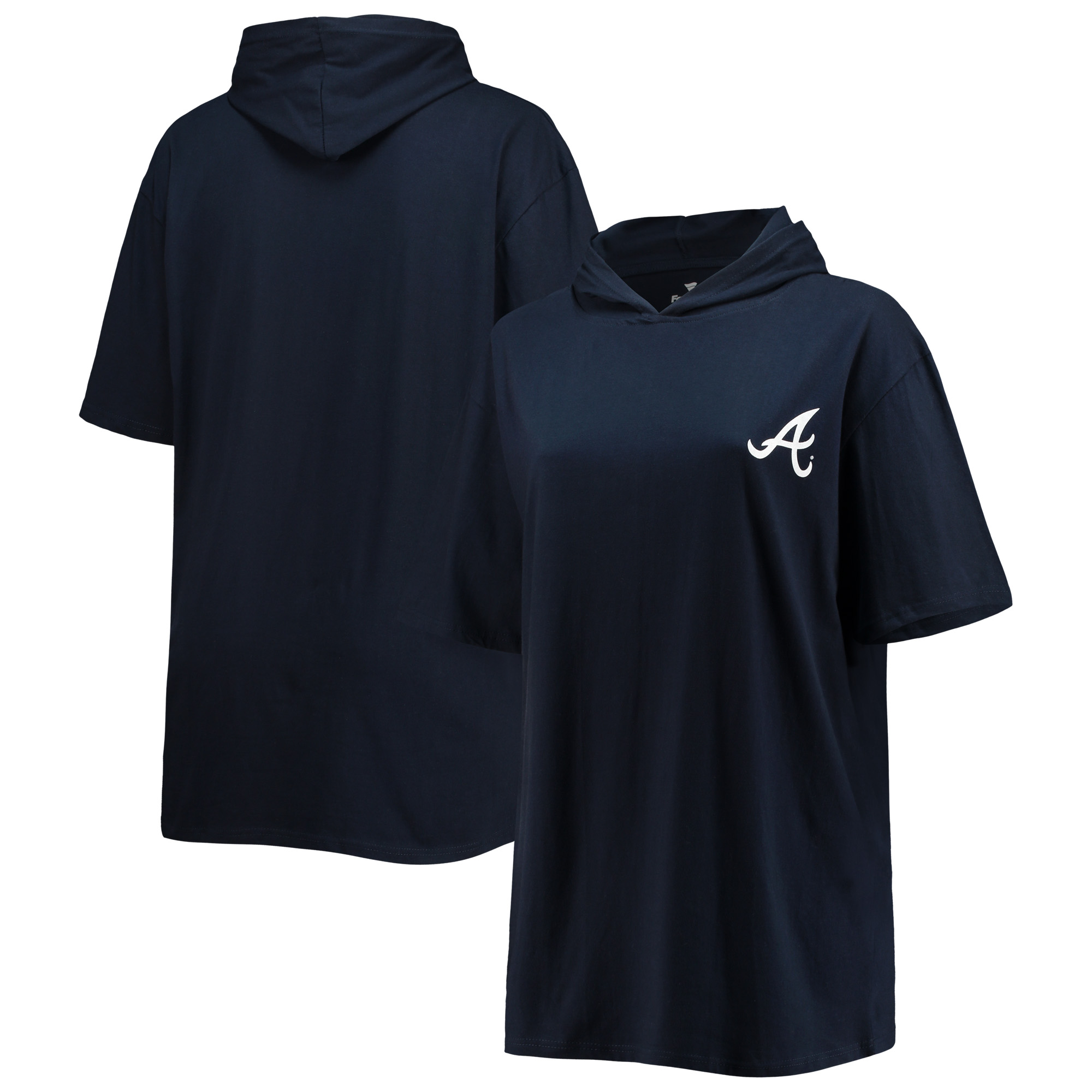 Women's Concepts Sport Navy Miami Dolphins Tri-Blend Mainstream Terry Short Sleeve Sweatshirt Top - Image 4