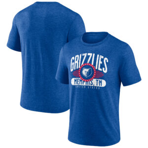 Men's Royal Memphis Grizzlies Badge of Honor Tri-Blend T-Shirt