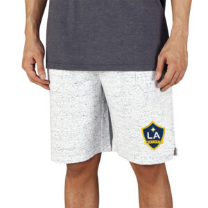 Men's Concepts Sport White/Charcoal LA Galaxy Throttle Knit Jam Shorts
