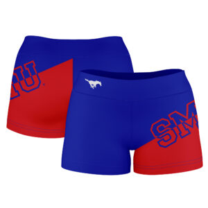 Women's Royal SMU Mustangs Color Block Shorts
