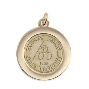 Gold Saginaw Valley State Cardinals Team Pendant