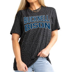 Women's Gameday Couture Leopard Bucknell Bison Fan Favorite Leopard T-Shirt