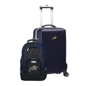 MOJO Navy Navy Midshipmen Personalized Deluxe 2-Piece Backpack & Carry-On Set