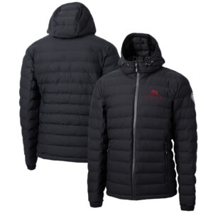 Men's Cutter & Buck  Black Los Angeles Rams Throwback Big & Tall Charter Eco Full-Zip Vest