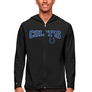 Men's Antigua Black Indianapolis Colts Legacy Full-Zip Hoodie
