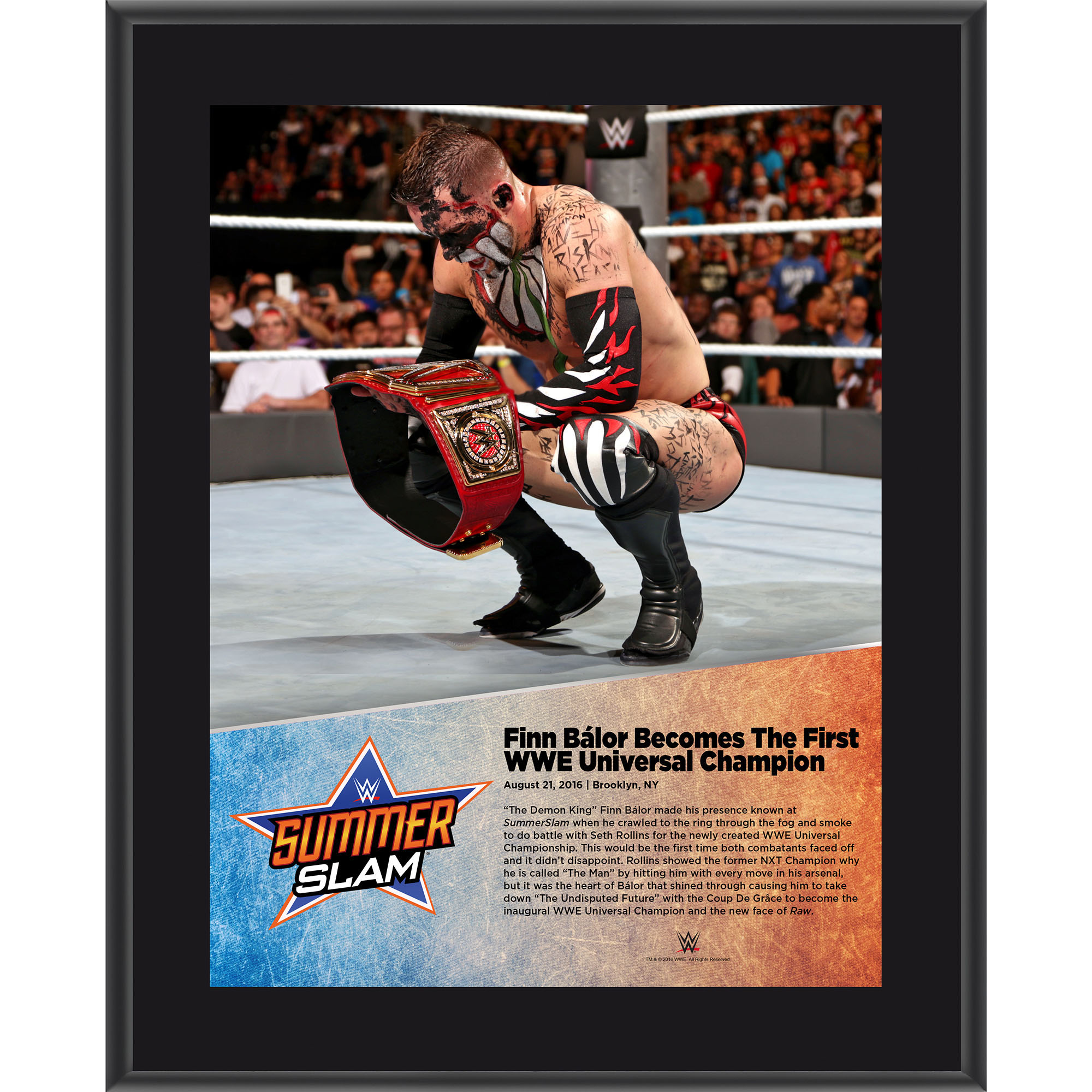 Finn Bálor Framed 10.5" x 13" 2016 SummerSlam Sublimated Plaque