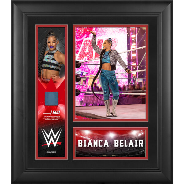Bianca Belair Framed 15" x 17" Collage with a Piece of Match-Used Canvas - Limited Edition of 500