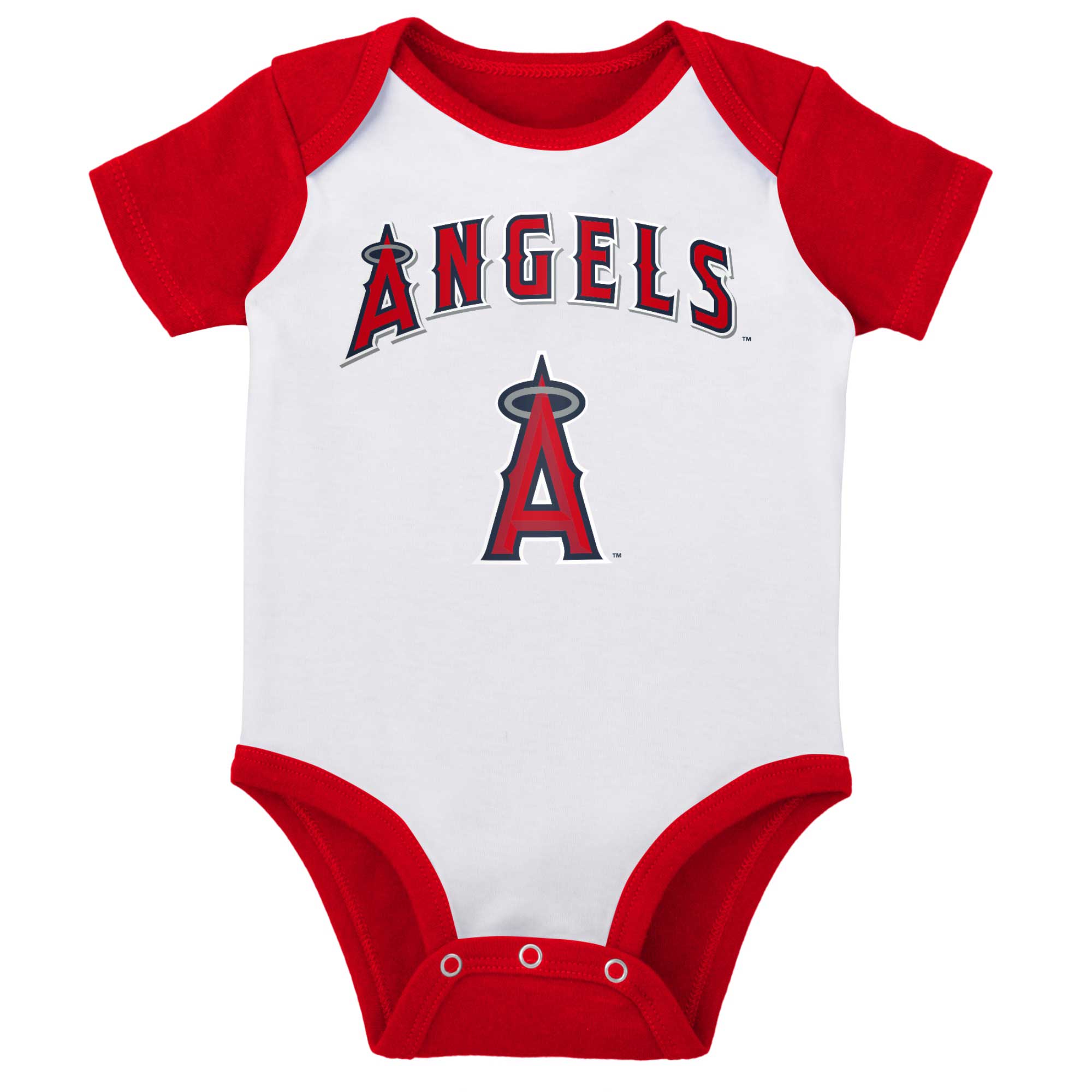 Infant White/Heather Gray Los Angeles Angels Two-Pack Little Slugger Bodysuit Set - Image 6