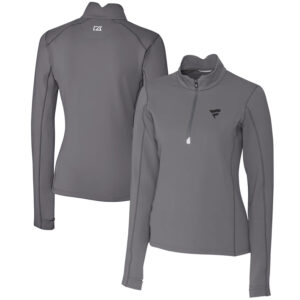 Women's Cutter & Buck  Navy Michigan Wolverines Charter Eco Recycled Full-Zip Jacket