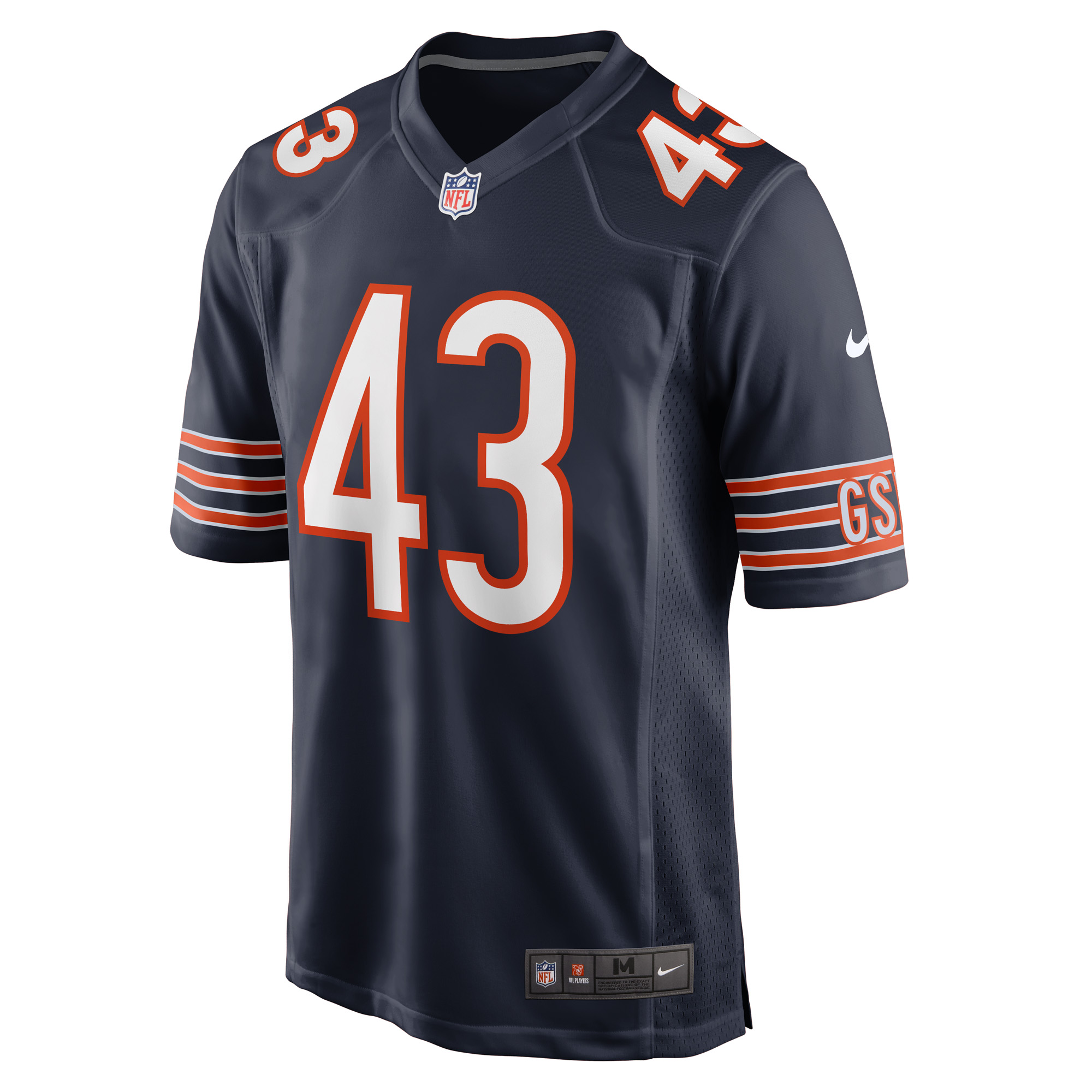 Men's Nike DeMarquis Gates Navy Chicago Bears Game Player Jersey - Image 3