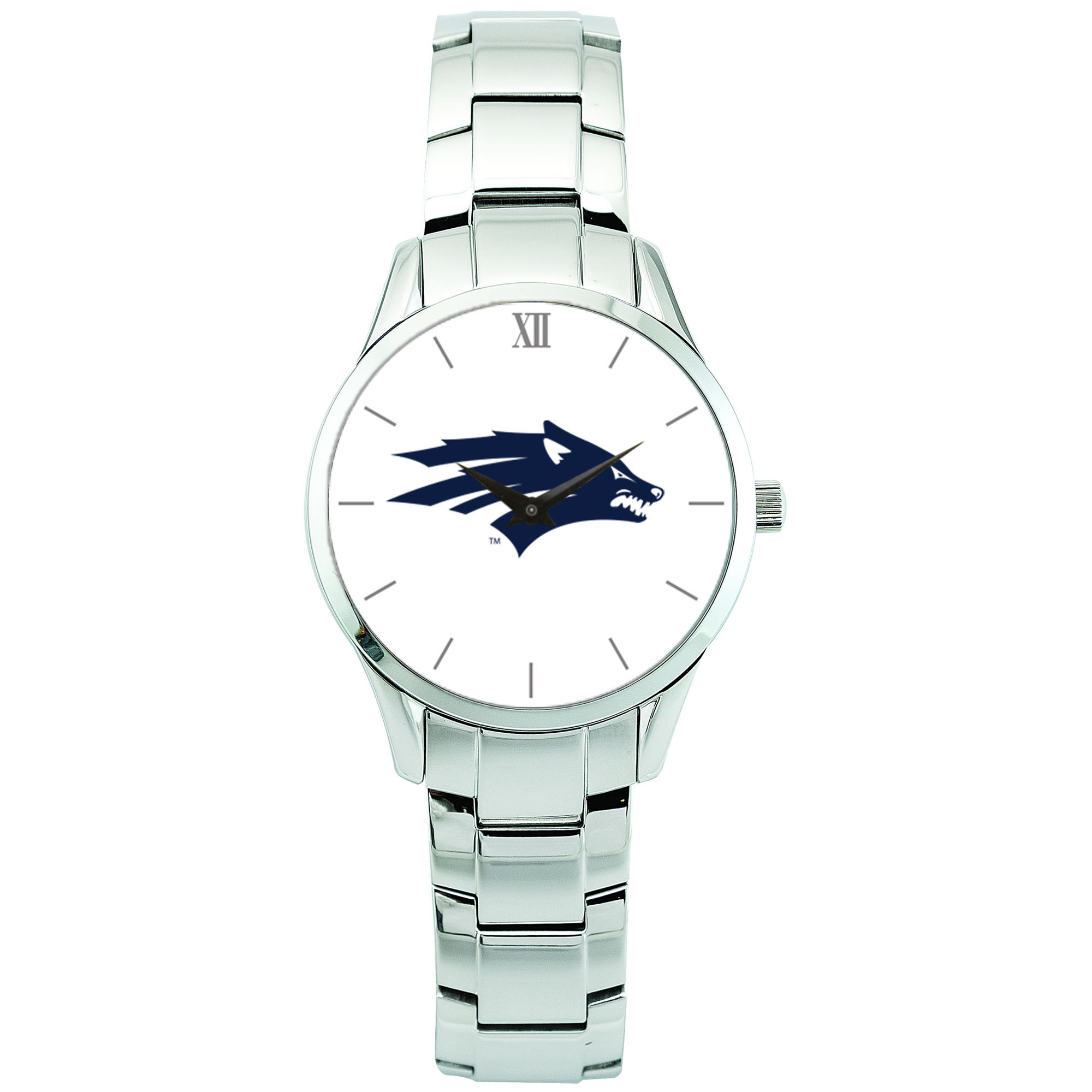 Unisex Silver Nevada Wolf Pack Stainless Steel Bracelet Wristwatch