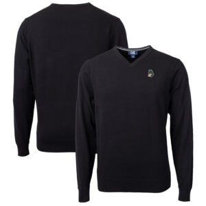 Men's Cutter & Buck Black Michigan State Spartans Lakemont Tri-Blend Big & Tall V-Neck Pullover Sweater