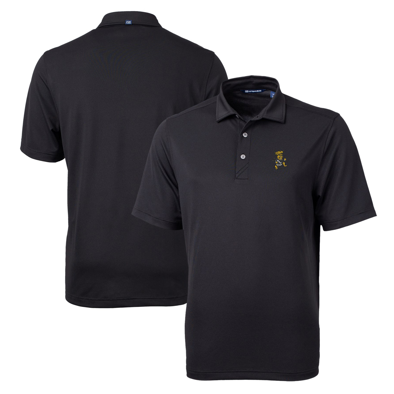 Men's Cutter & Buck Black Wichita State Shockers Team Big & Tall Virtue Eco Pique Recycled Polo