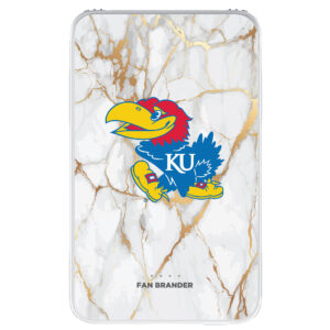 Kansas Jayhawks White Marble Design 10000 mAh Portable Power Pack