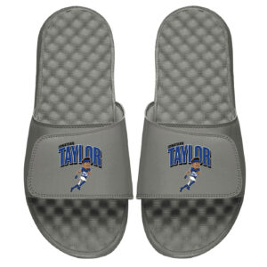 ISlide X BreakingT Jonathan Taylor Gray NFLPA Caricature Slide Sandals
