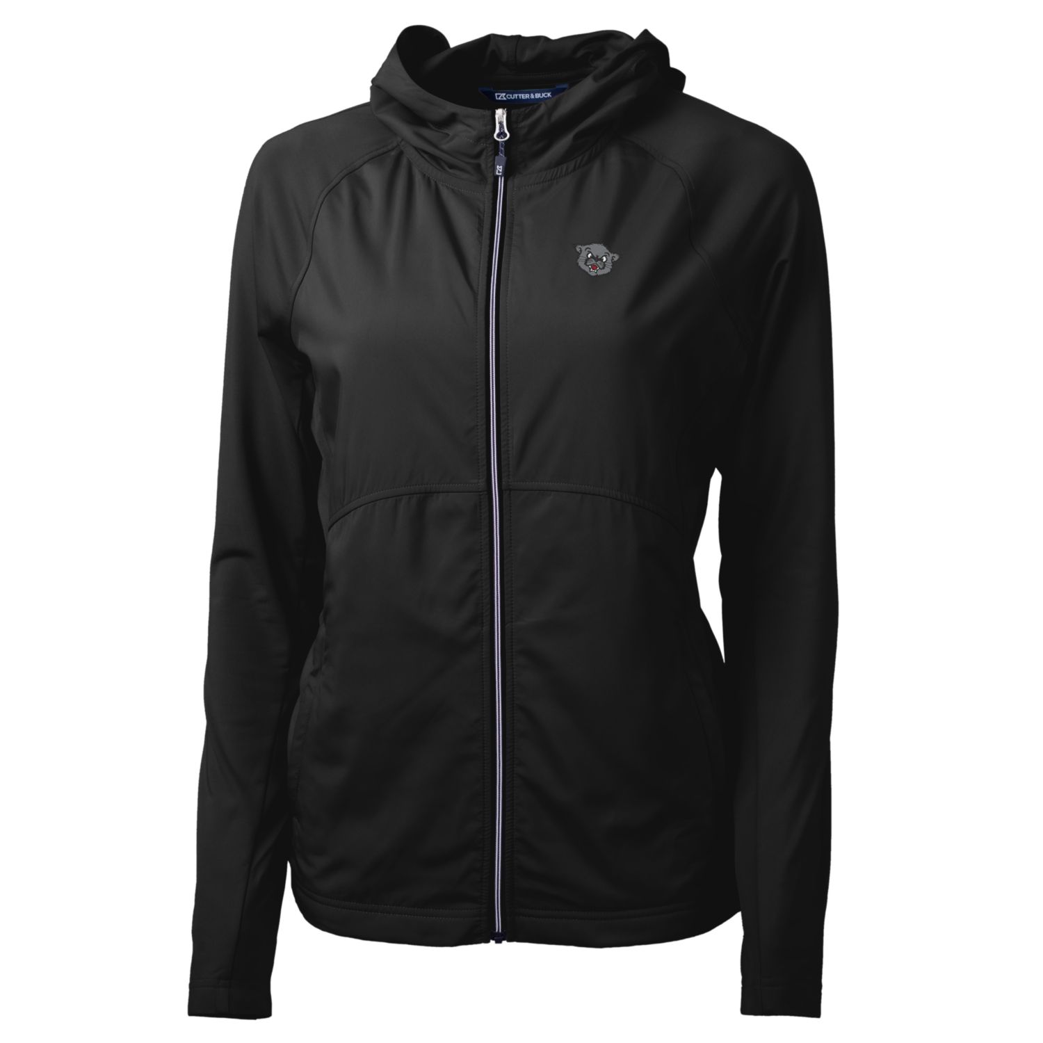 Women's Cutter & Buck Black Cincinnati Bearcats Adapt Eco Knit Hybrid Recycled Full-Zip Hoodie - Image 6