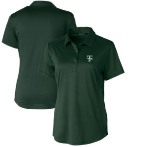 Women's Cutter & Buck Green Tulane Green Wave Vault Prospect Textured Stretch Polo