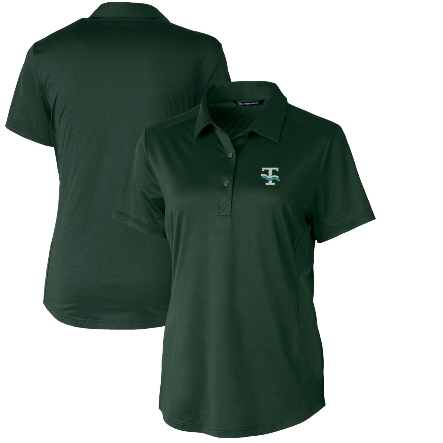Women's Cutter & Buck Green Tulane Green Wave Vault Prospect Textured Stretch Polo