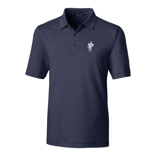 Men's Cutter & Buck Navy Houston Oilers Throwback Logo Big & Tall Forge Pencil Stripe Stretch Polo - Image 9