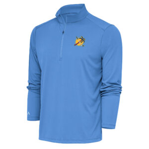Men's Antigua Light Blue Florida Panthers Special Edition 2.0 Tribute Quarter-Zip Pullover Top