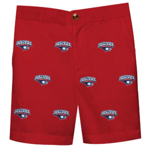 Youth Red Southern Indiana Screaming Eagles Team Logo Structured Shorts
