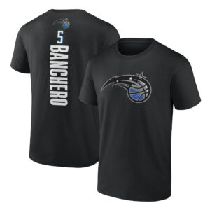 Men's Paolo Banchero Black Orlando Magic Playmaker Team Name & Number T-Shirt