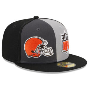 Men's New Era  Gray/Black Cleveland Browns 2023 Sideline 59FIFTY Fitted Hat