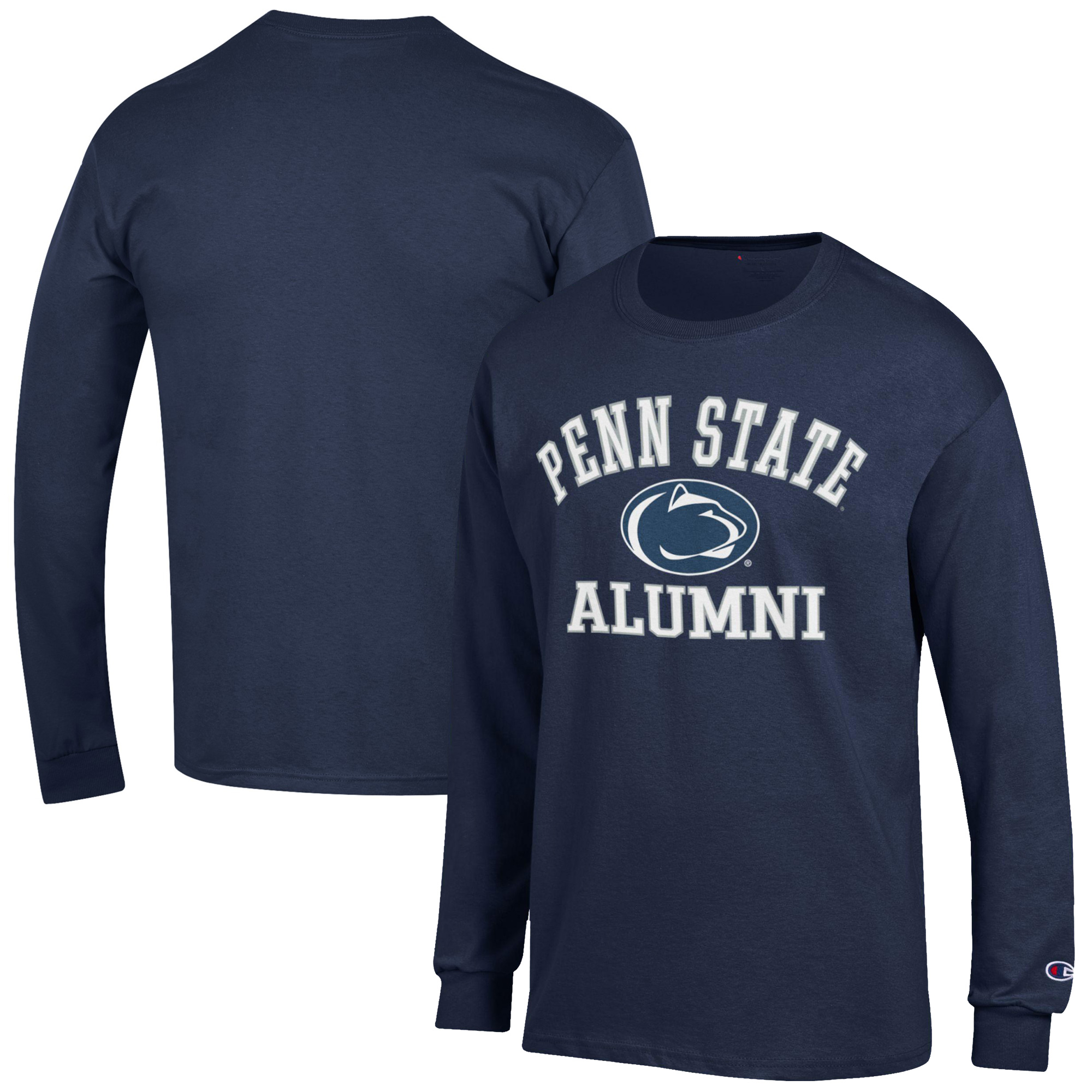 Men's Champion Navy Penn State Nittany Lions Alumni Logo Long Sleeve T-Shirt - Image 5