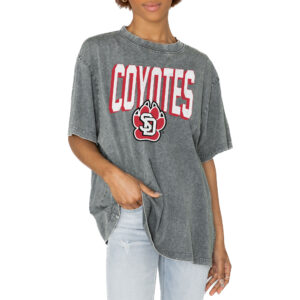 Women's Gameday Couture Gray South Dakota Coyotes Solid Defense Oversized T-Shirt