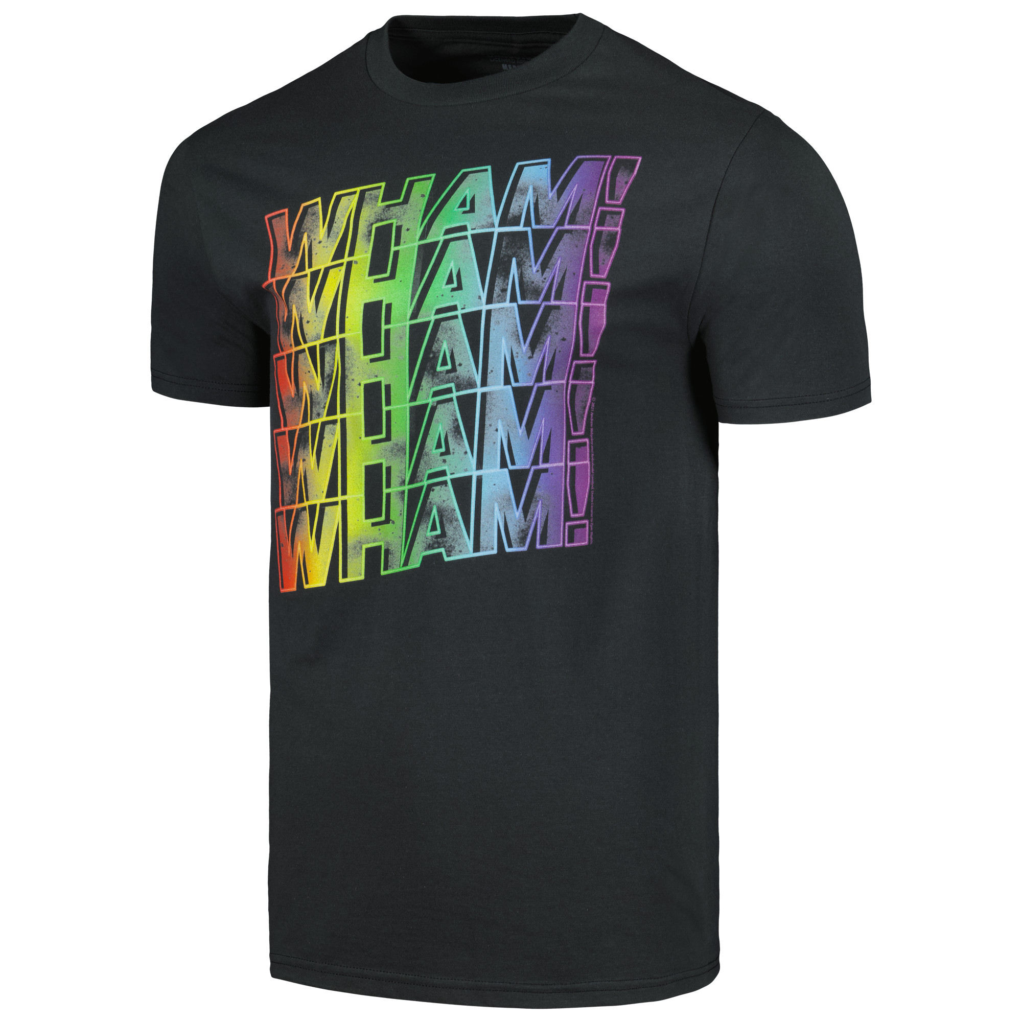 Men's Charcoal Wham! Rainbow Logos Graphic T-Shirt - Image 3