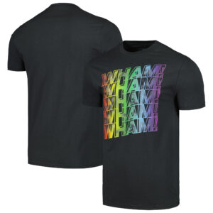 Men's Charcoal Wham! Rainbow Logos Graphic T-Shirt