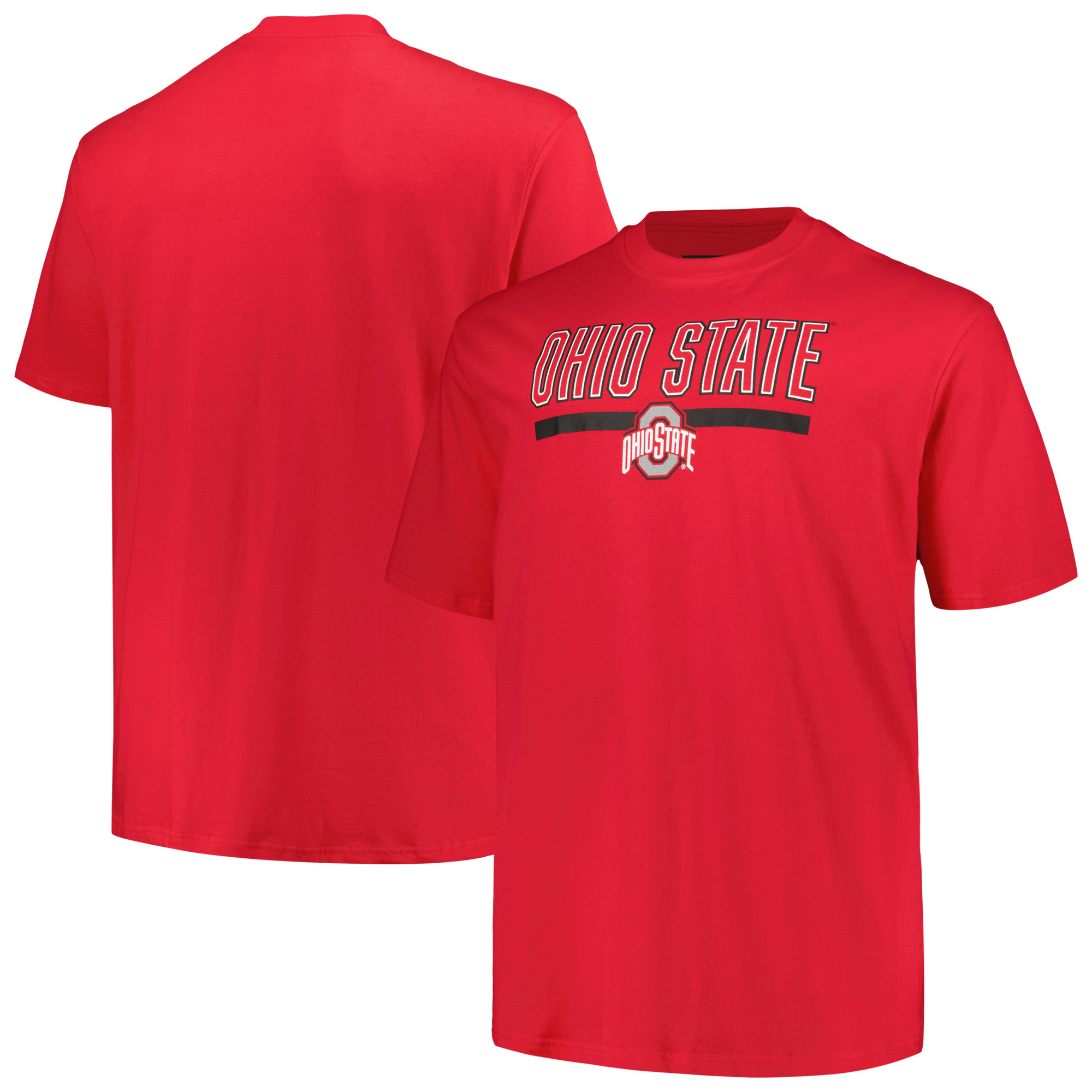 Men's Profile Scarlet Ohio State Buckeyes Big & Tall Team T-Shirt - Image 2
