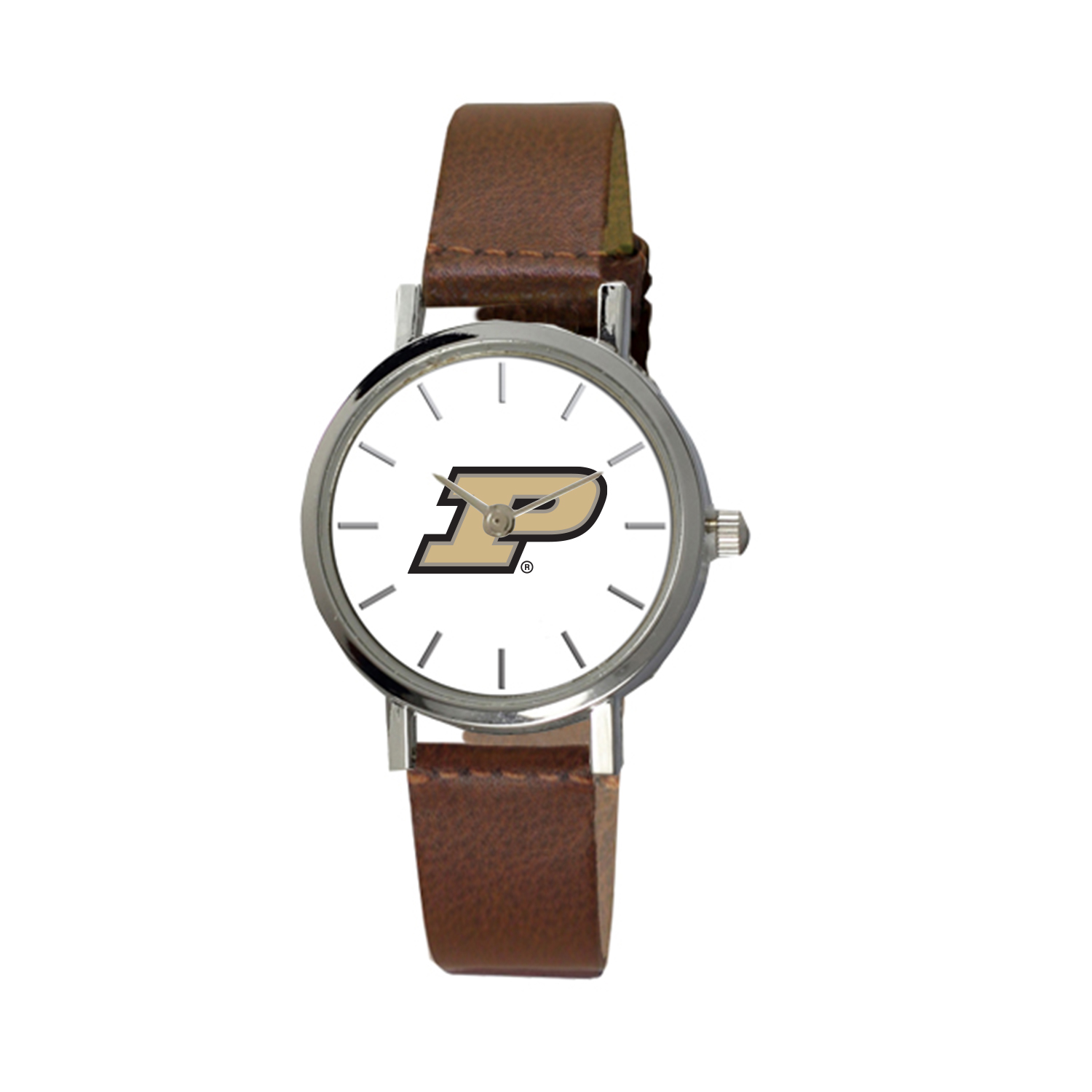 Women's Brown Purdue Boilermakers Plexus Leather Watch