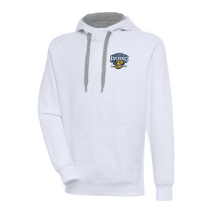 Men's Antigua  White Charleston RiverDogs Victory Pullover Hoodie