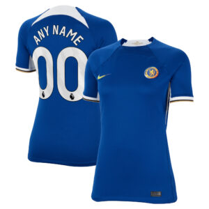 Women's Nike  Blue Chelsea 2023/24 Home Stadium Replica Custom Jersey
