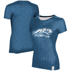 Women's ProSphere  Blue Assumption Greyhounds Rowing Logo T-Shirt