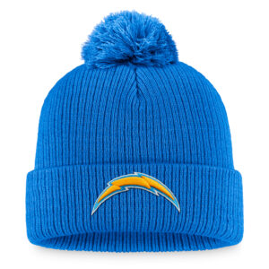 Women's  Fanatics Powder Blue Los Angeles Chargers Cuffed Knit Hat with Pom