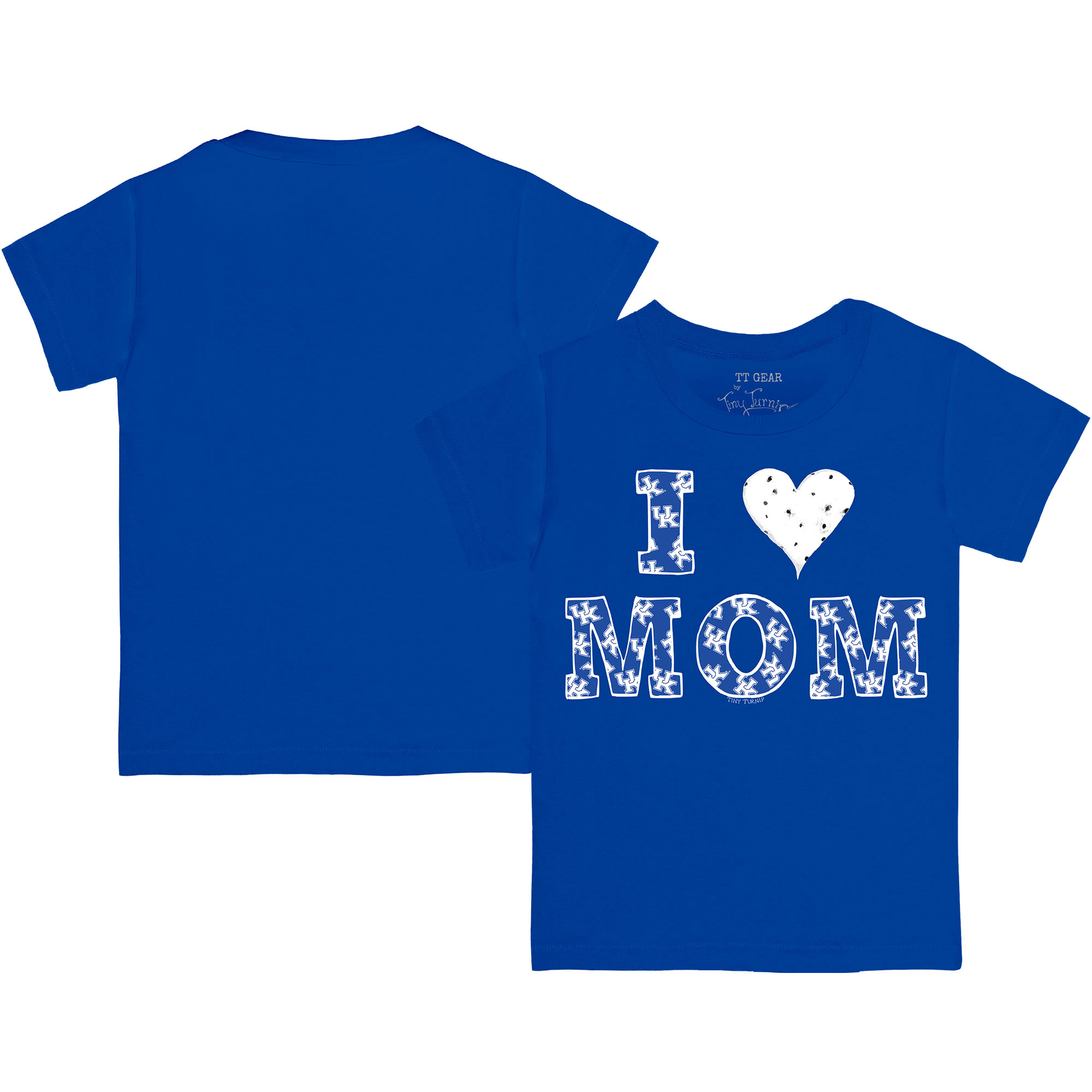 Youth Tiny Turnip Royal Kentucky Wildcats I Love Mom T-Shirt