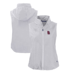 Women's Cutter & Buck  Gray St. Louis Cardinals Charter Eco Recycled Full-Zip Vest