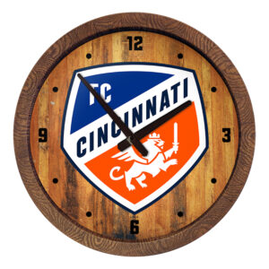 FC Cincinnati 20.25" Faux Barrel Top Clock