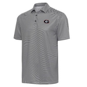 Men's Antigua Black Georgia Bulldogs Skills Polo