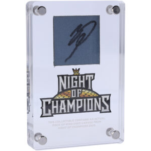 Asuka Autographed WWE x Fanatics Authentic 2023 Night Of Champions Acrylic Canvas Display Case