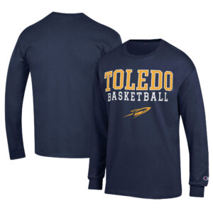 Men's Champion  Navy Toledo Rockets Icon Logo Basketball Jersey Long Sleeve T-Shirt