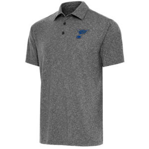 Men's Antigua  Heather Black St. Louis Blues Par Polo