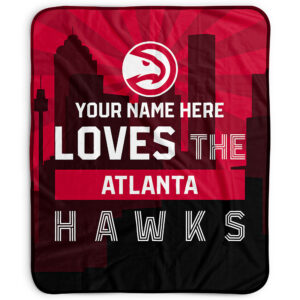 Pegasus Atlanta Hawks 50" x 60" City Skyline Personalized Fleece Blanket